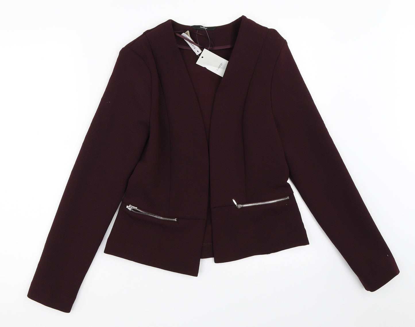 George Womens Purple   Jacket Blazer Size 8