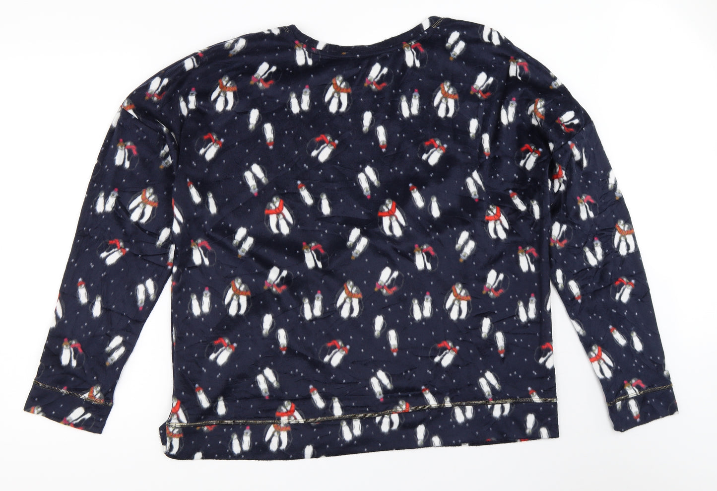 Marks and Spencer Womens Blue Solid  Top Pyjama Top Size XL