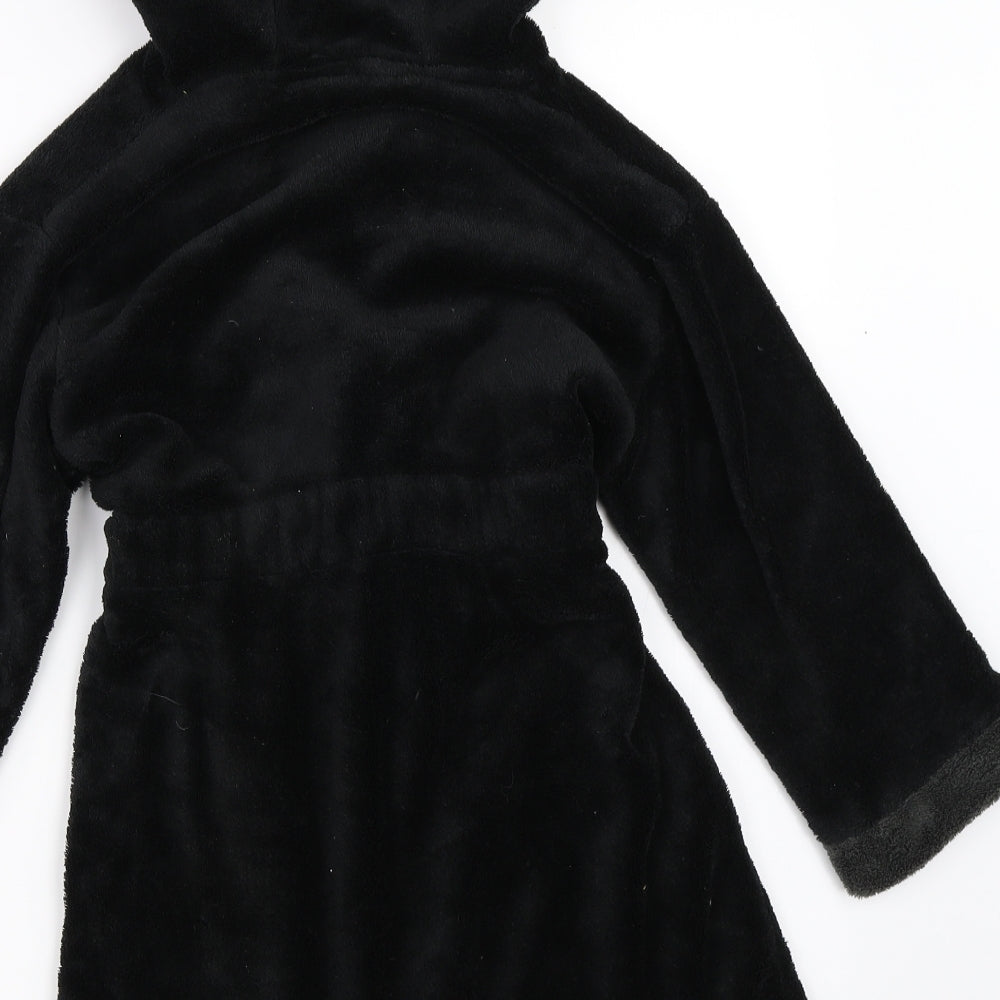 deben Boys Black Solid   Robe Size 6-7 Years  - top gear