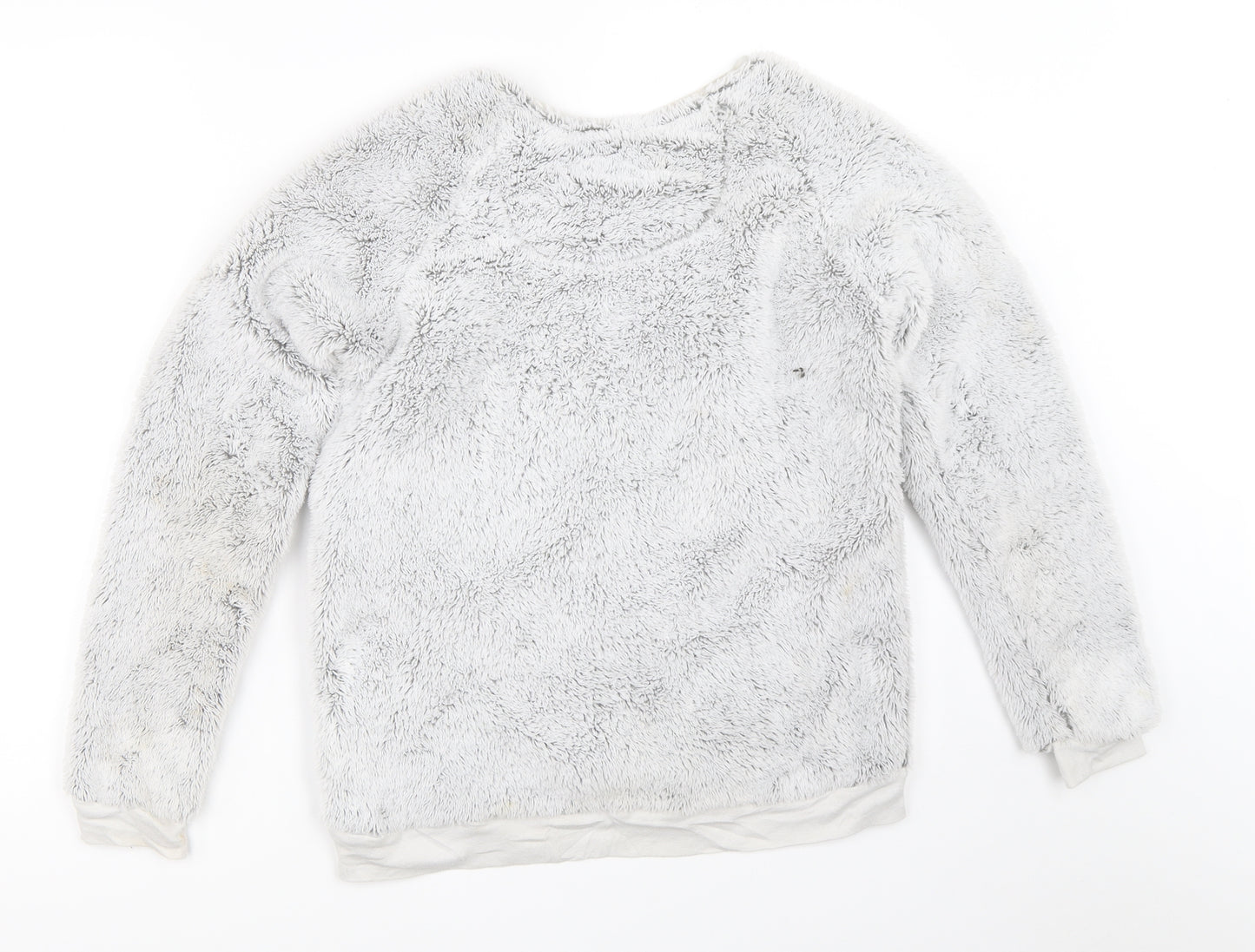 Marks and Spencer Girls Grey Solid  Top Pyjama Top Size 14-15 Years  - me to you