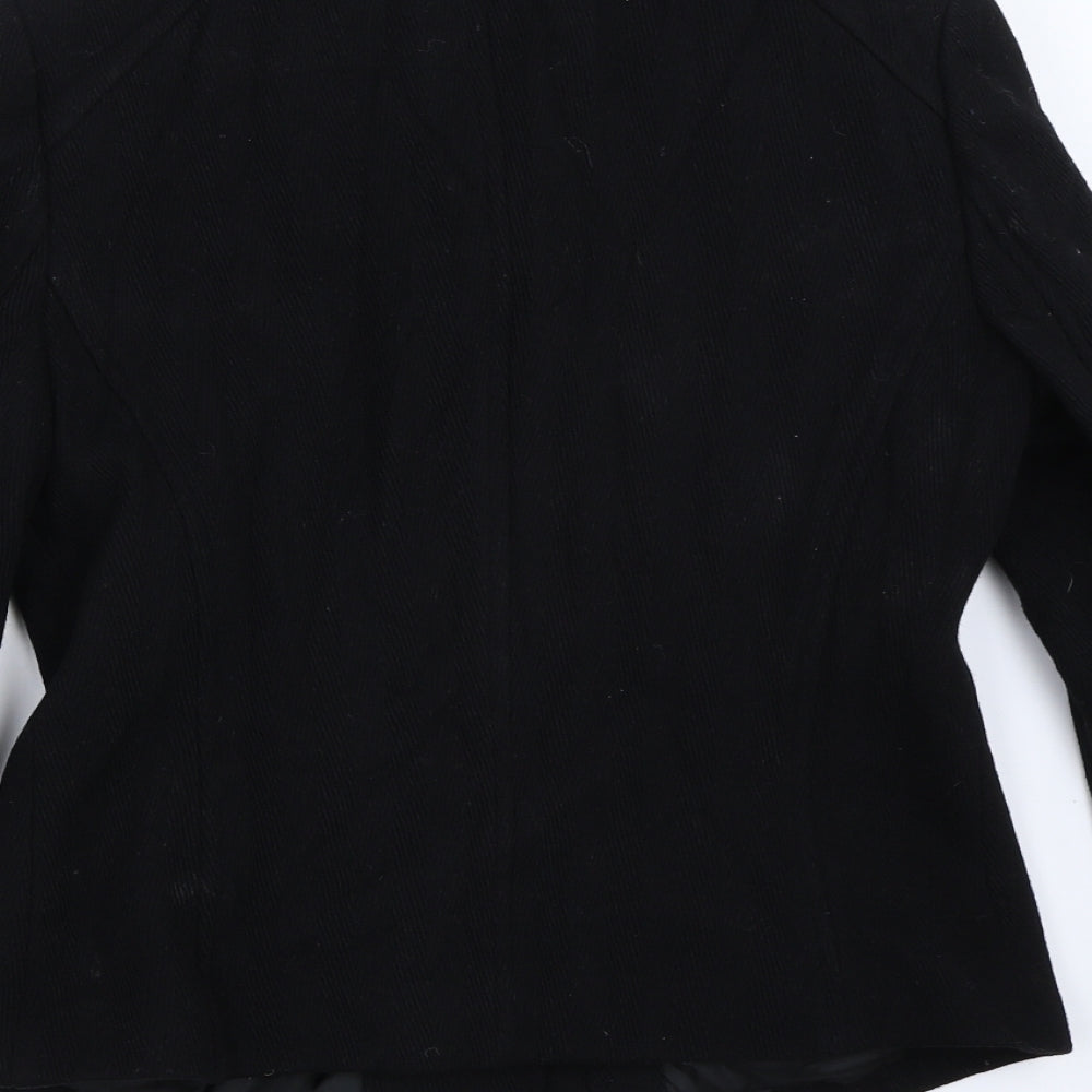 Jane Norman Womens Black   Overcoat Coat Size 12