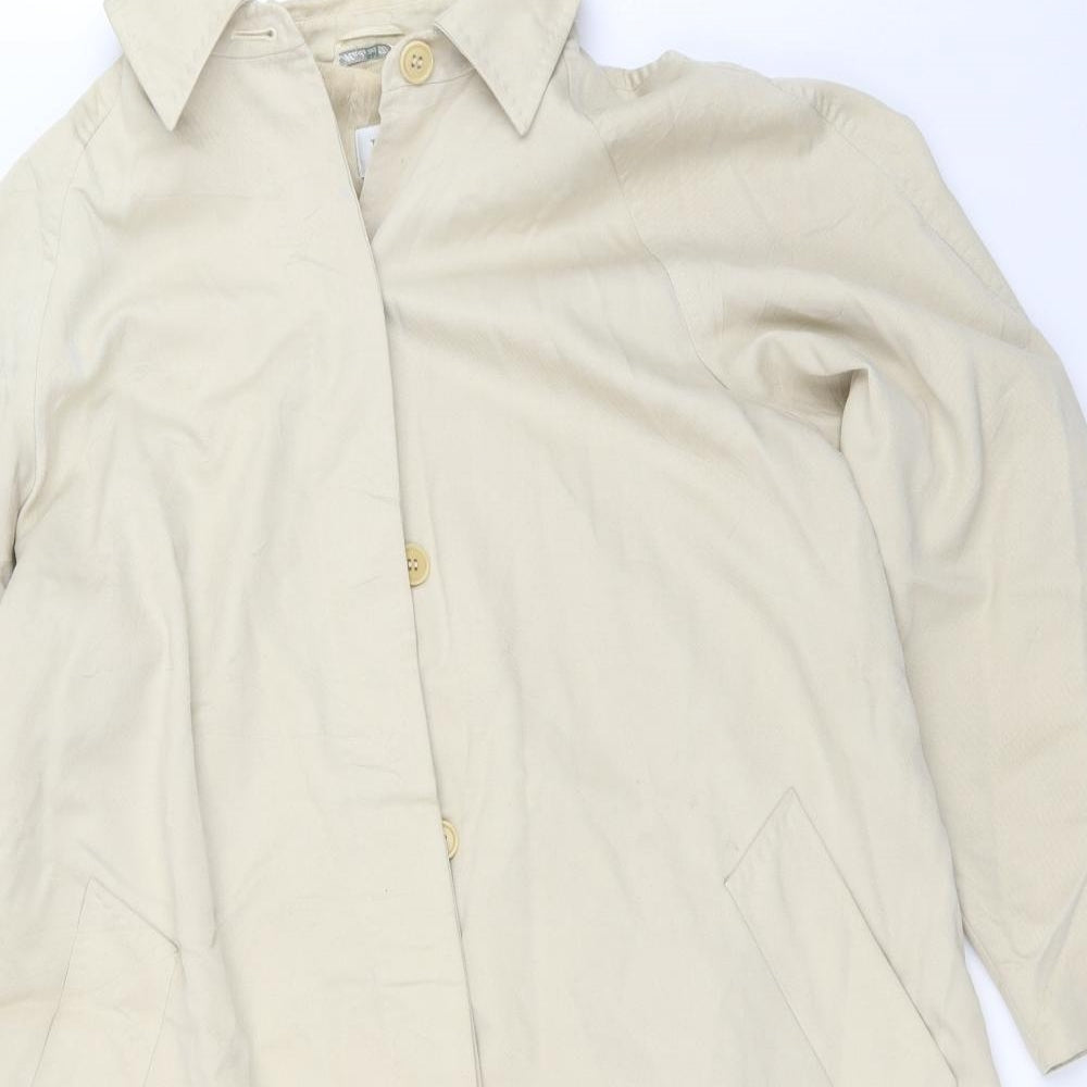 Max Mara Womens Beige   Trench Coat Coat Size 14