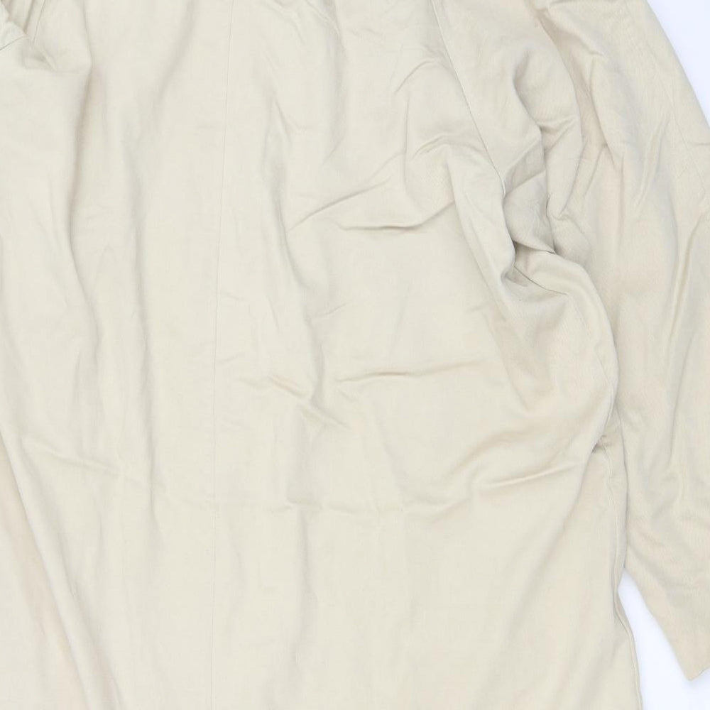 Max Mara Womens Beige   Trench Coat Coat Size 14