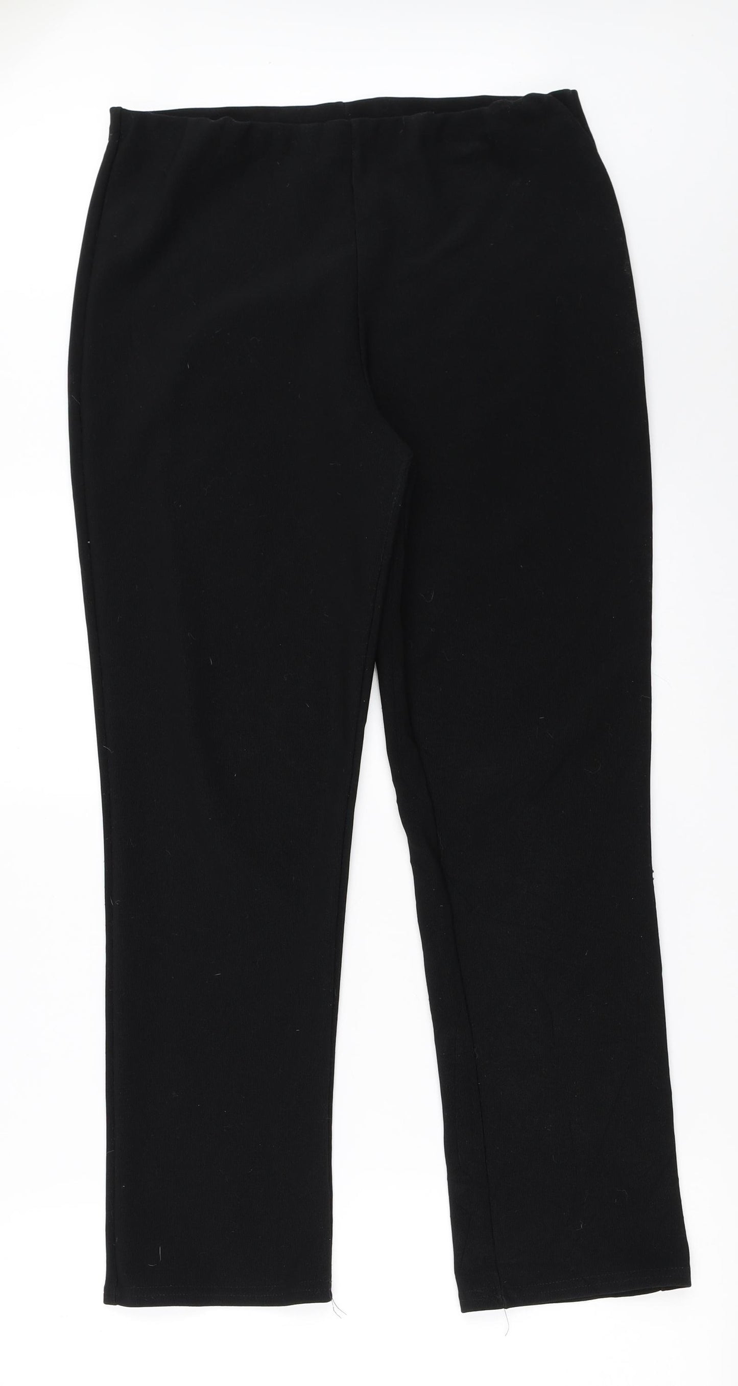 Preworn Womens Black   Trousers  Size 14 L27 in
