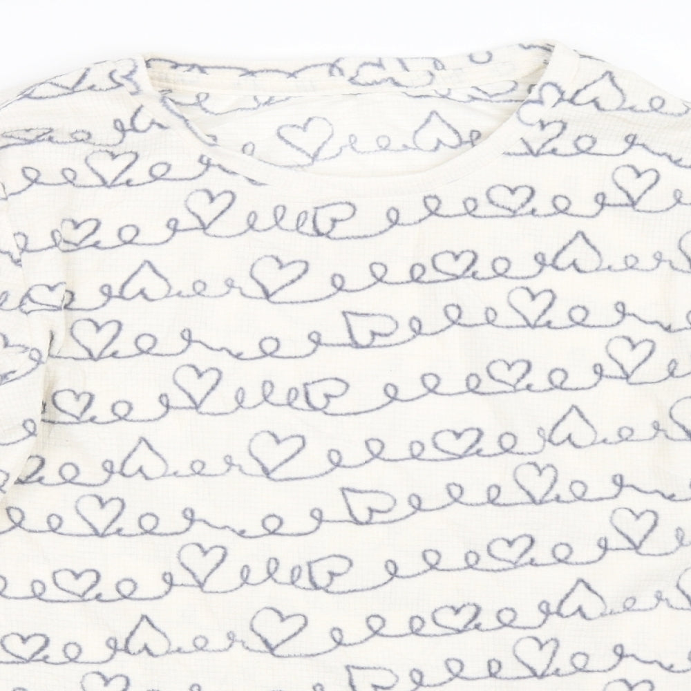 George Womens Ivory Solid  Top Pyjama Top Size 12