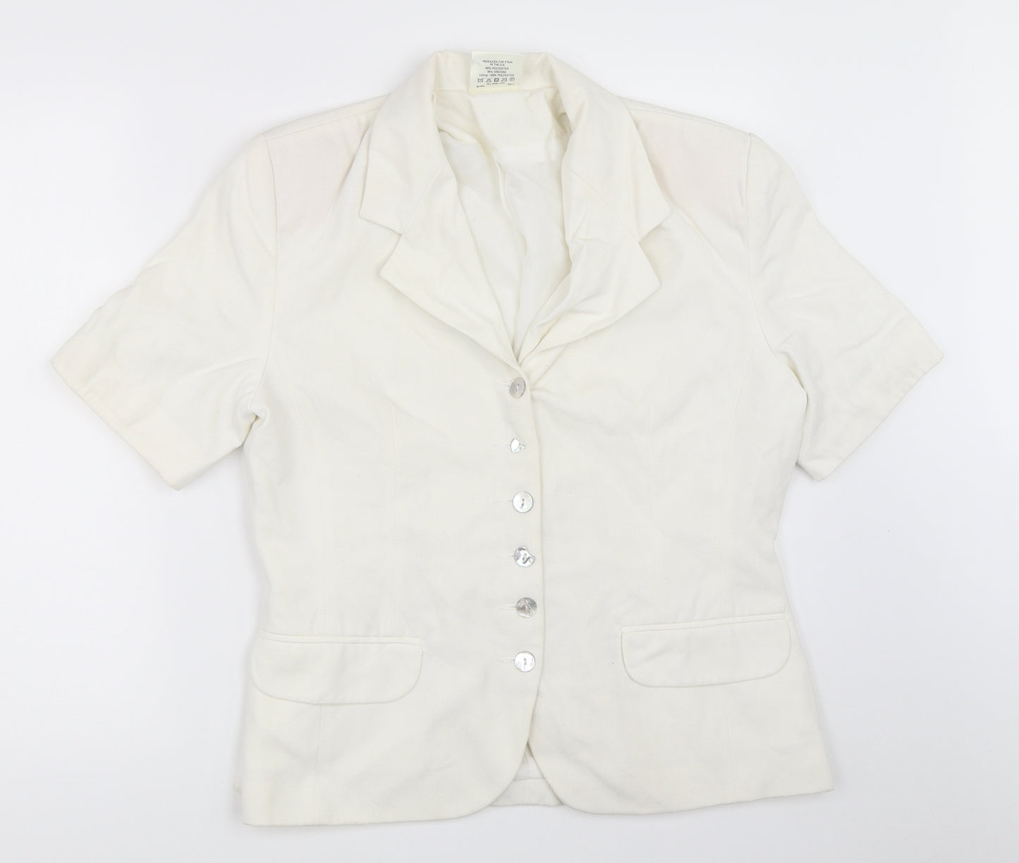Etam Womens White   Jacket Blazer Size 14