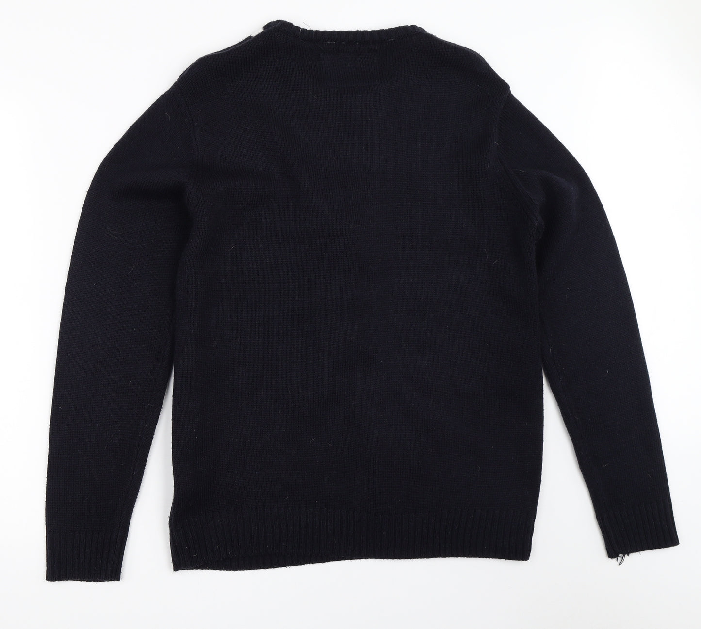 Cedar Wood State Mens Blue   Pullover Jumper Size L  - christmas jumper