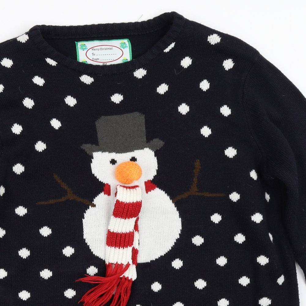 Cedar Wood State Mens Blue   Pullover Jumper Size L  - christmas jumper