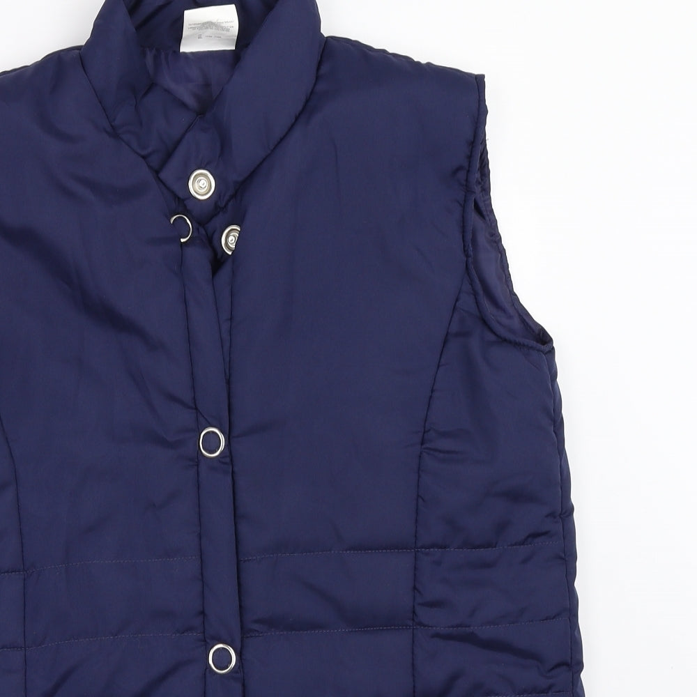 Anne De Lancay Womens Blue   Gilet Coat Size 14