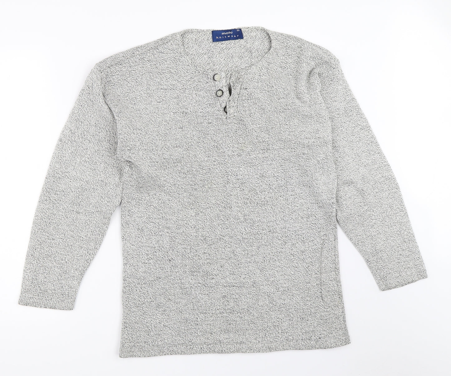 Moto Mens Grey   Pullover Jumper Size M