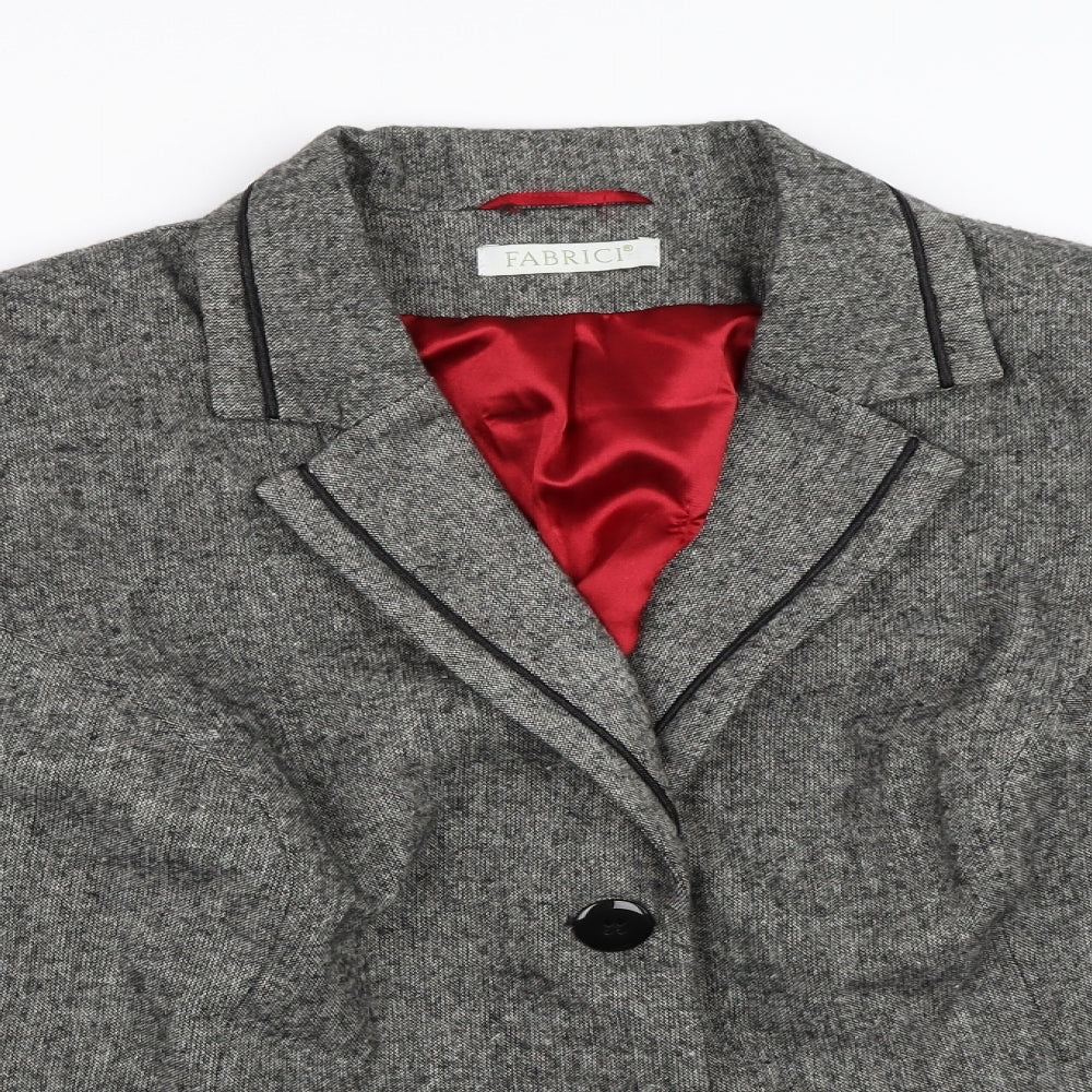 Fabrici Womens Grey   Overcoat Coat Size 22