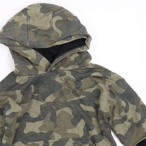 NEXT Boys Green Camouflage  Pullover Hoodie Size 6 Years