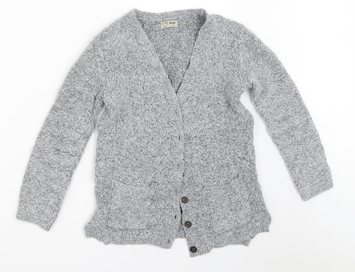 NEXT Girls Grey   Cardigan Jumper Size 8 Years