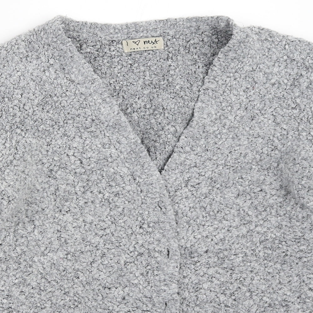 NEXT Girls Grey   Cardigan Jumper Size 8 Years