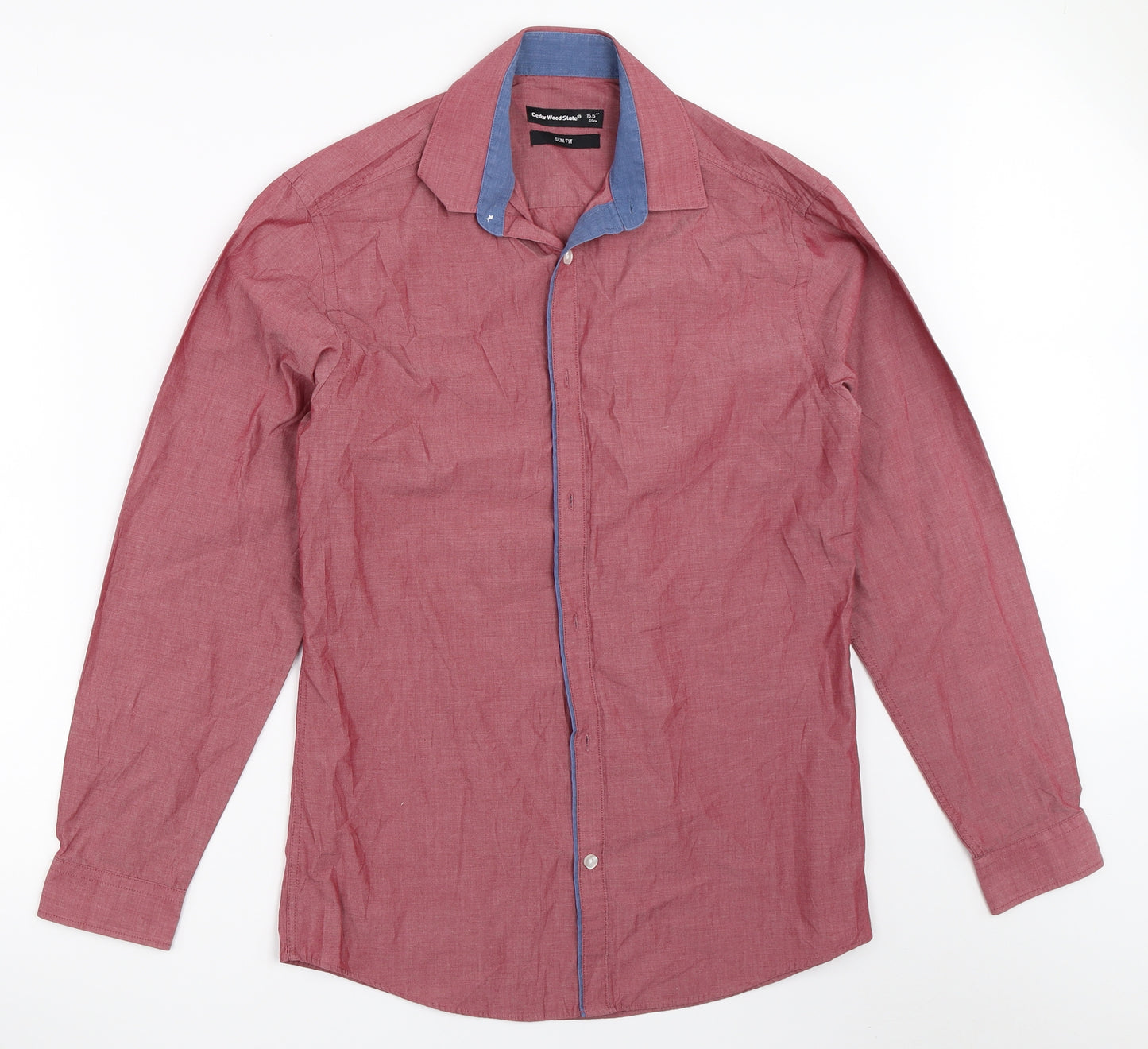 Cedar Wood State Mens Red    Button-Up Size 15.5