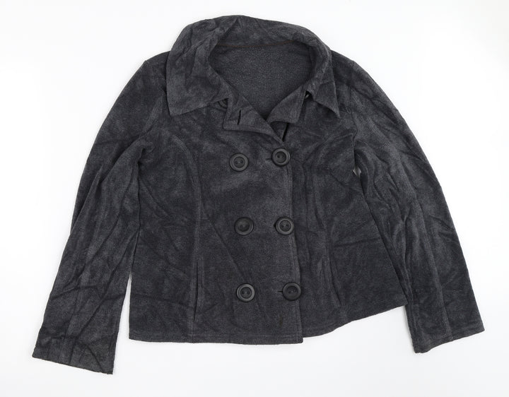 Per Una Womens Grey Fleece Jacket Size S