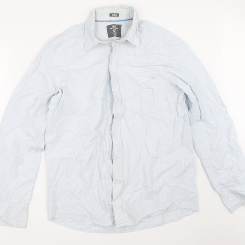 H&M Mens Blue    Button-Up Size M