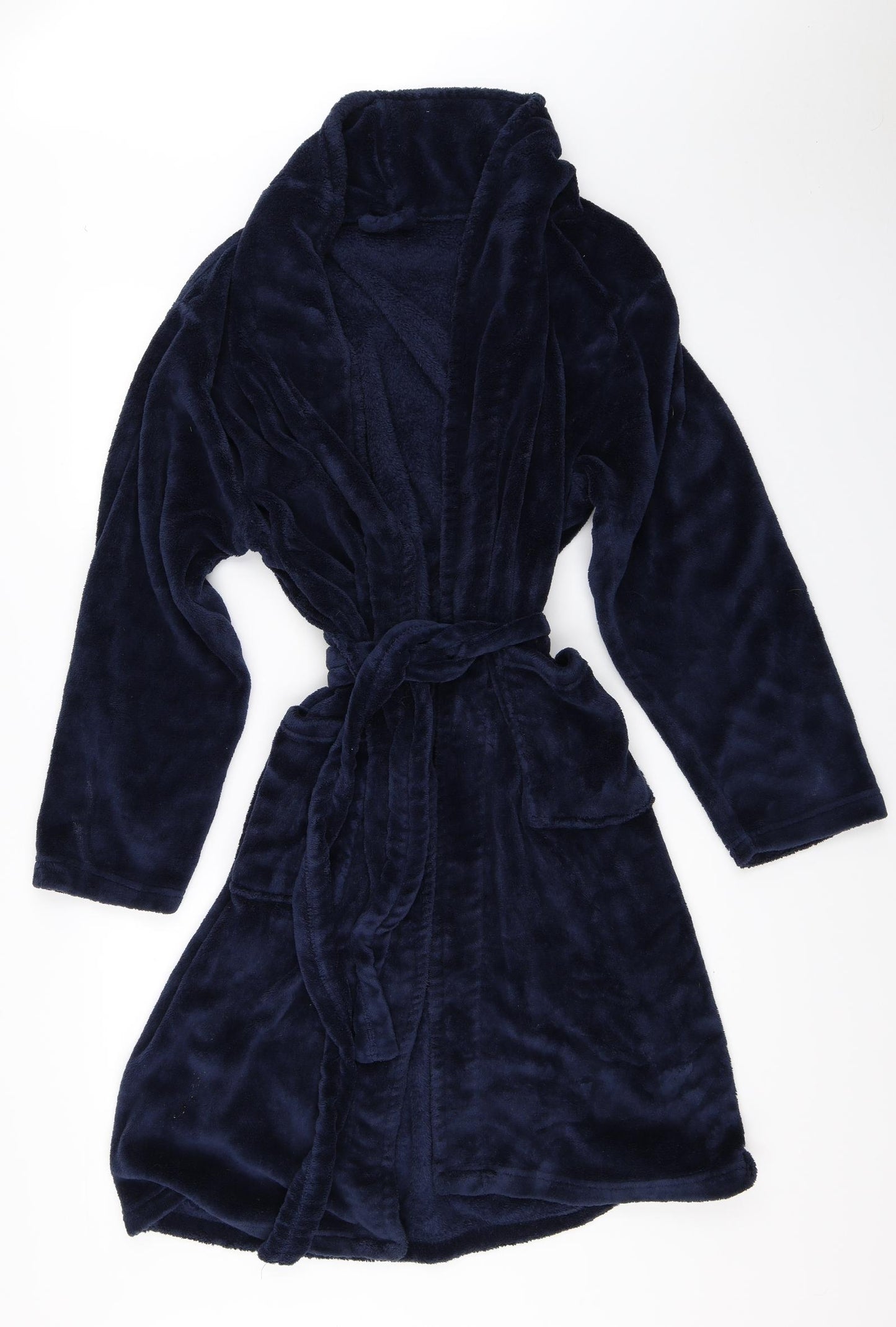 George Mens Blue Solid   Robe Size S