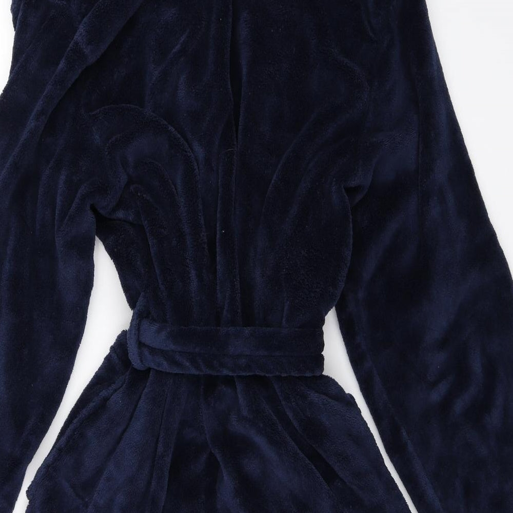 George Mens Blue Solid   Robe Size S