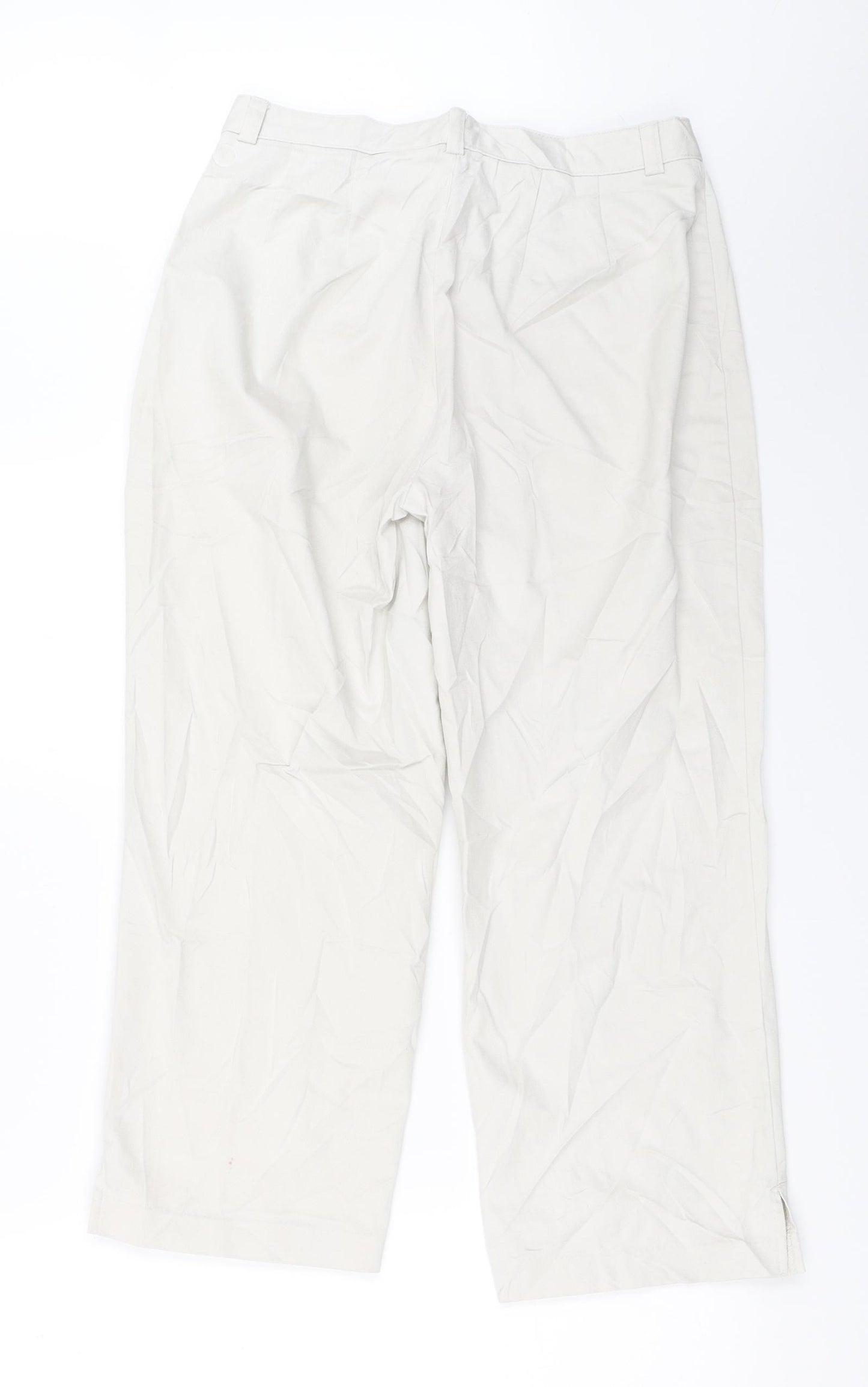 DOCKERS Womens Ivory   Cropped Trousers Size 6 L23 in