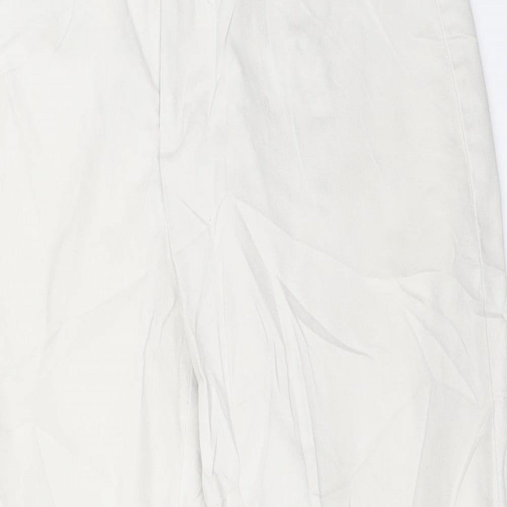 DOCKERS Womens Ivory   Cropped Trousers Size 6 L23 in
