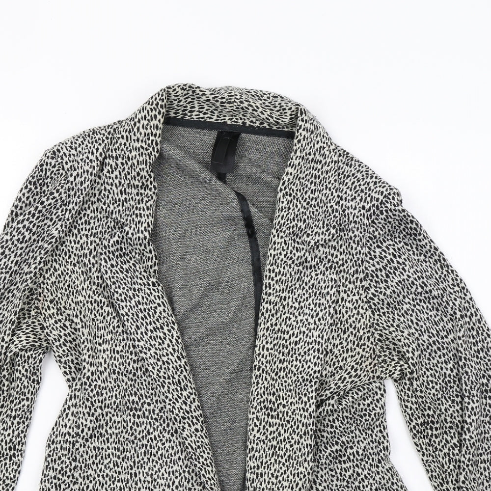 NEXT Womens White Animal Print  Jacket Blazer Size 12