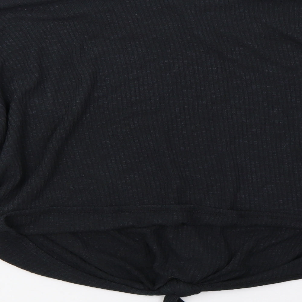 Abercrombie & Fitch Womens Black  Knit Pullover Sweatshirt Size XL  - cropped