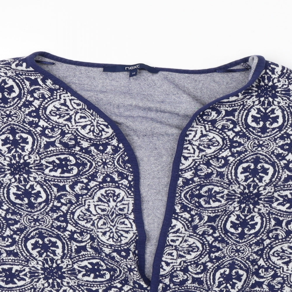 NEXT Womens Blue Geometric  Cardigan Jumper Size 20