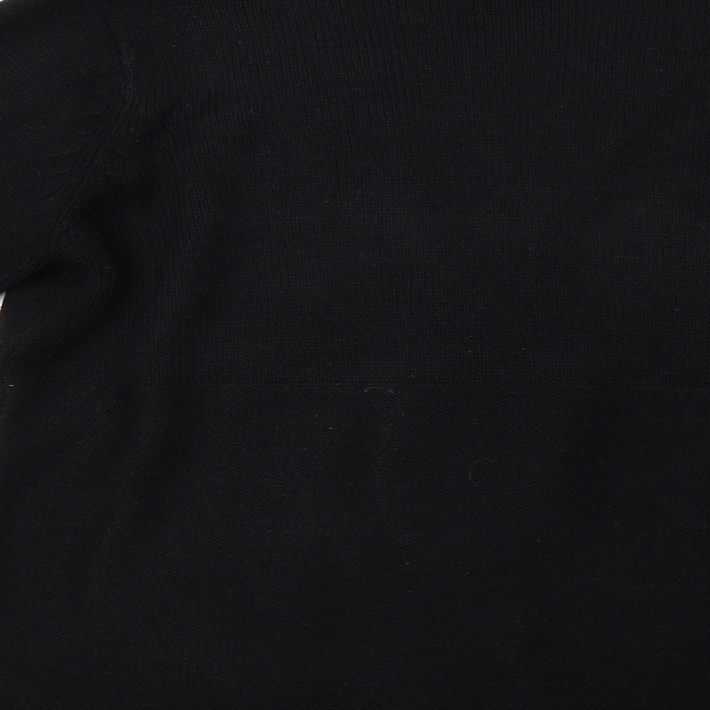 note Womens Black  Knit Cardigan Jumper Size 14