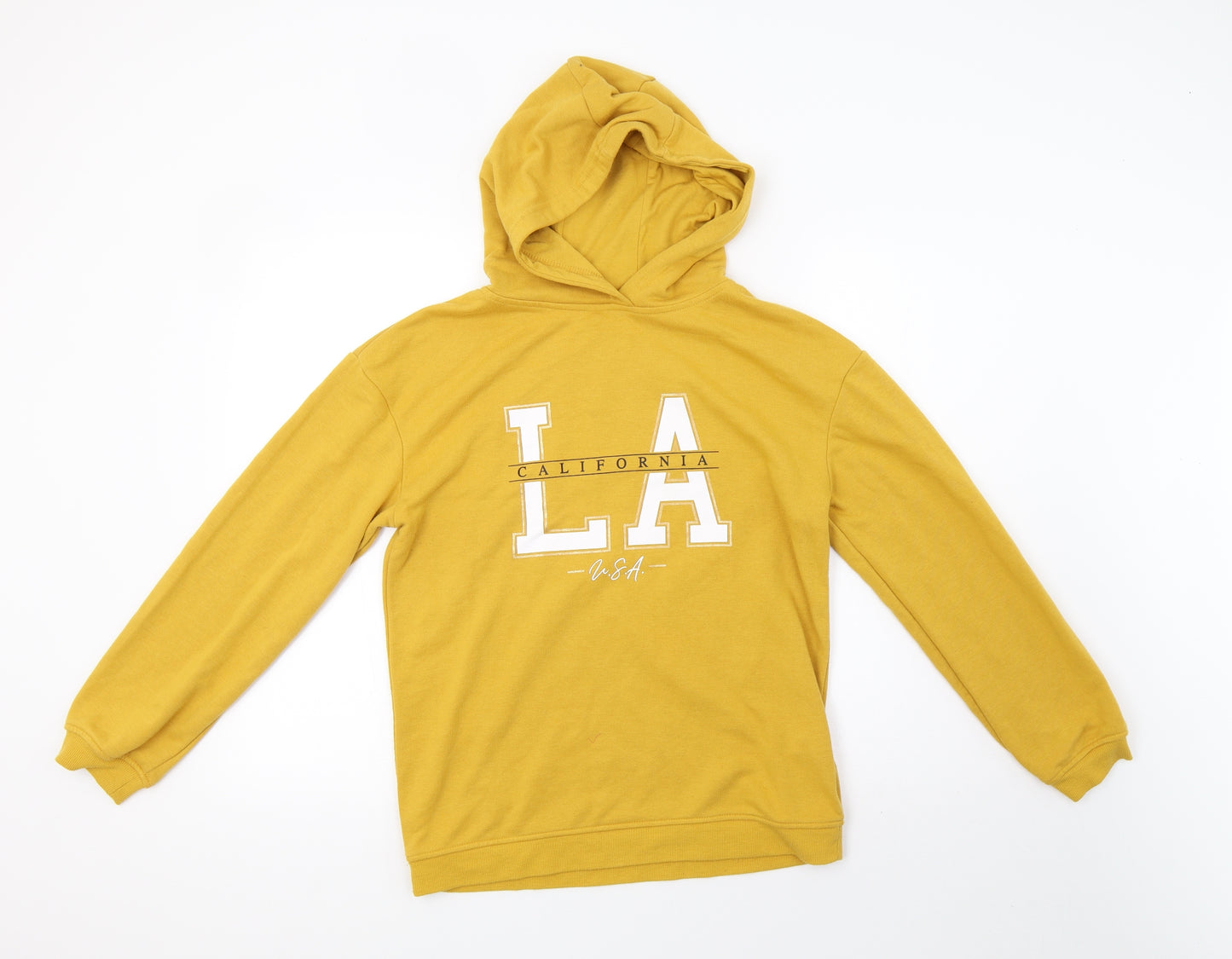 Primark Girls Yellow   Pullover Hoodie Size 13-14 Years