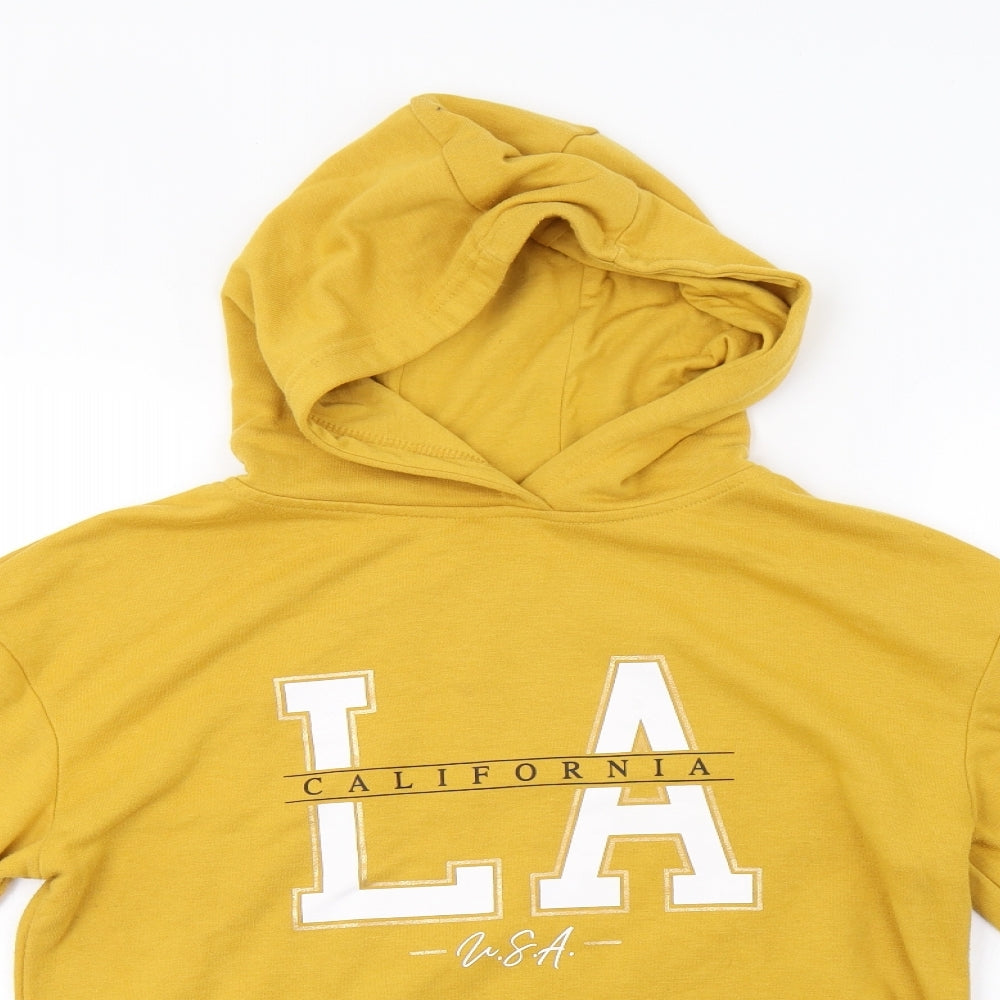 Primark Girls Yellow   Pullover Hoodie Size 13-14 Years