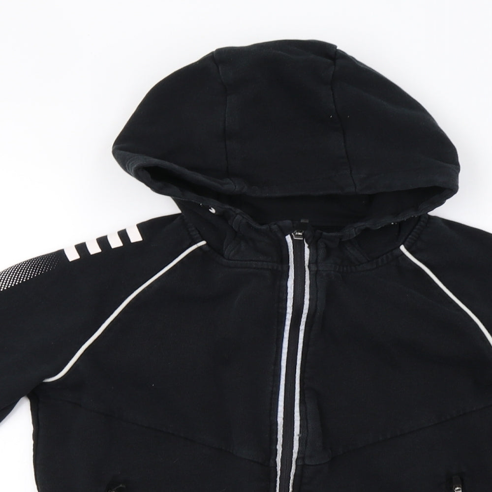 Nutmeg Boys Black   Full Zip Hoodie Size 12 Years