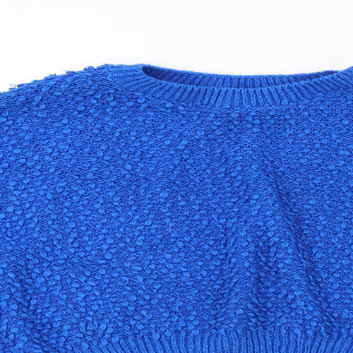 Primark Womens Blue  Knit Pullover Sweatshirt Size 12  - cropped