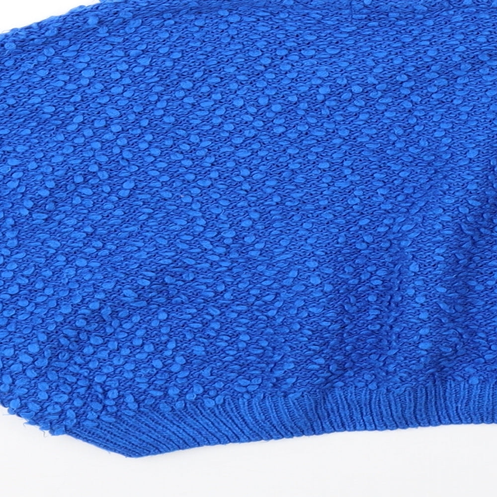Primark Womens Blue  Knit Pullover Sweatshirt Size 12  - cropped