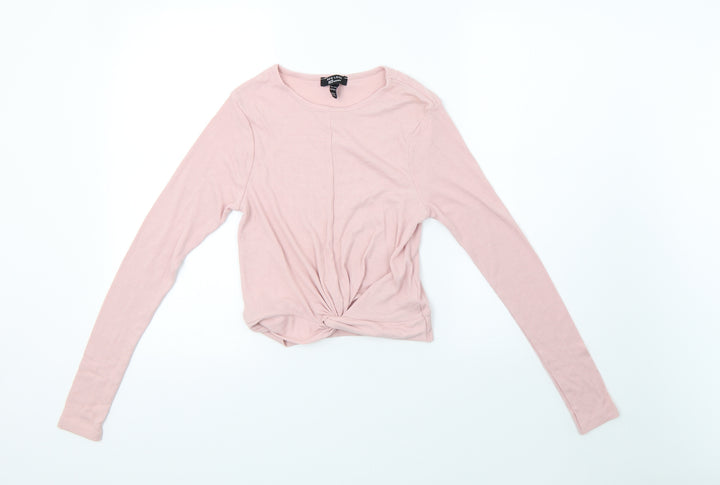 newlook Girls Pink  Knit Pullover Sweatshirt Size 14-15 Years  - cropped