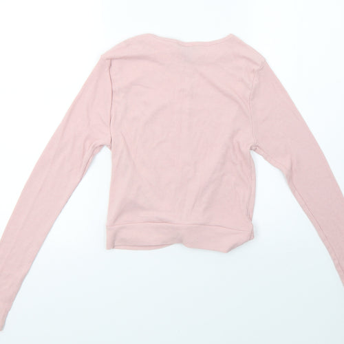 newlook Girls Pink  Knit Pullover Sweatshirt Size 14-15 Years  - cropped