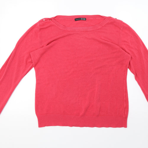 Primark Womens Pink  Knit Pullover Sweatshirt Size 16