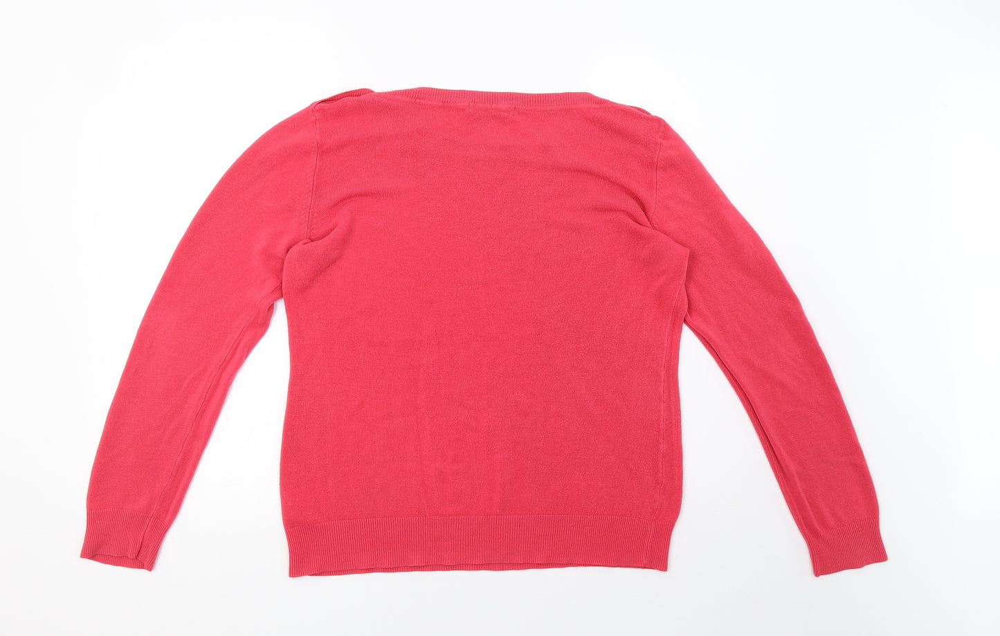 Primark Womens Pink  Knit Pullover Sweatshirt Size 16