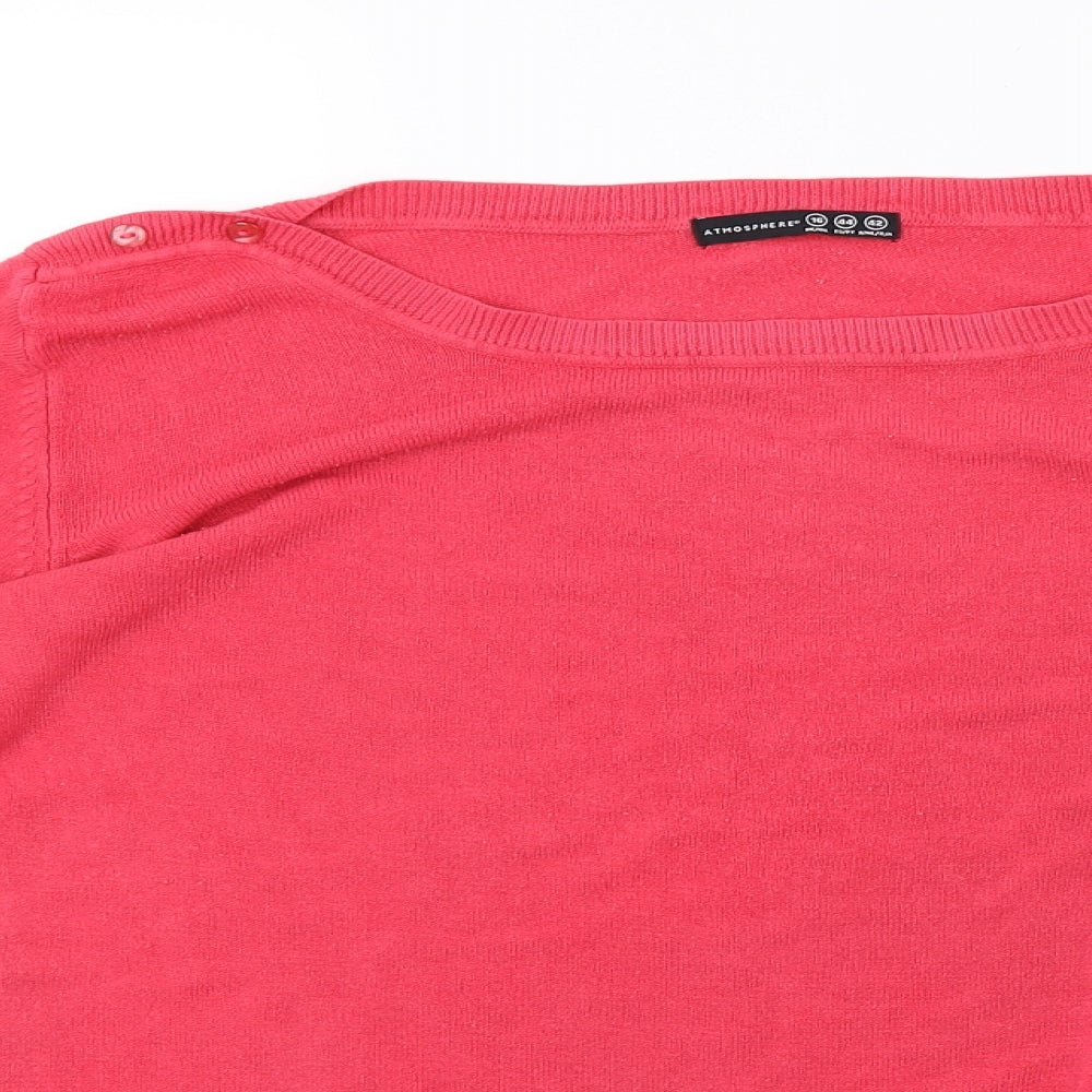 Primark Womens Pink  Knit Pullover Sweatshirt Size 16