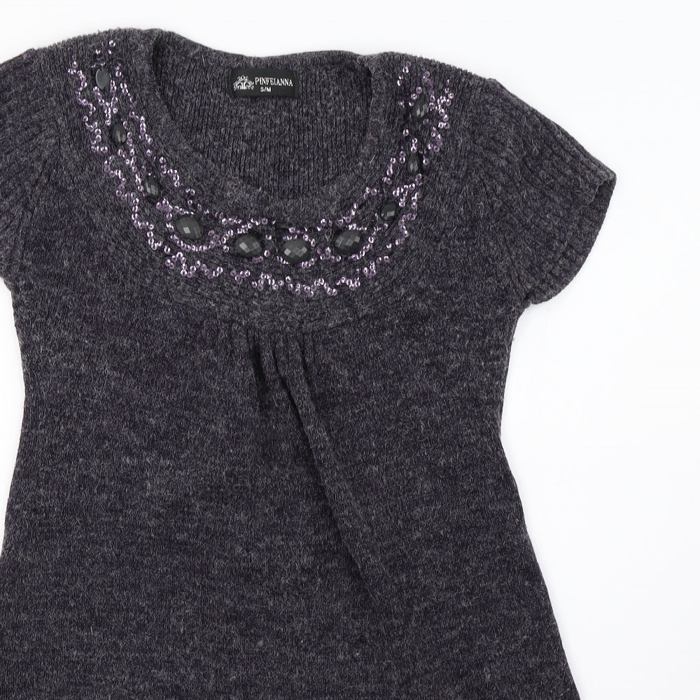 Preworn Womens Grey  Knit Pullover Sweatshirt Size M