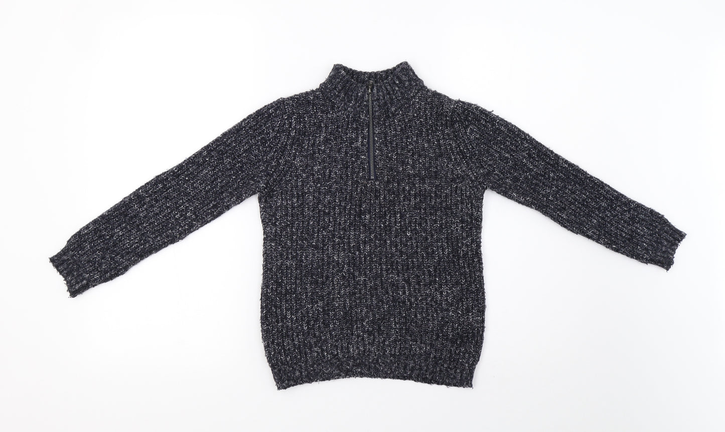 Sainsburys Boys Blue  Knit Pullover Sweatshirt Size 7 Years
