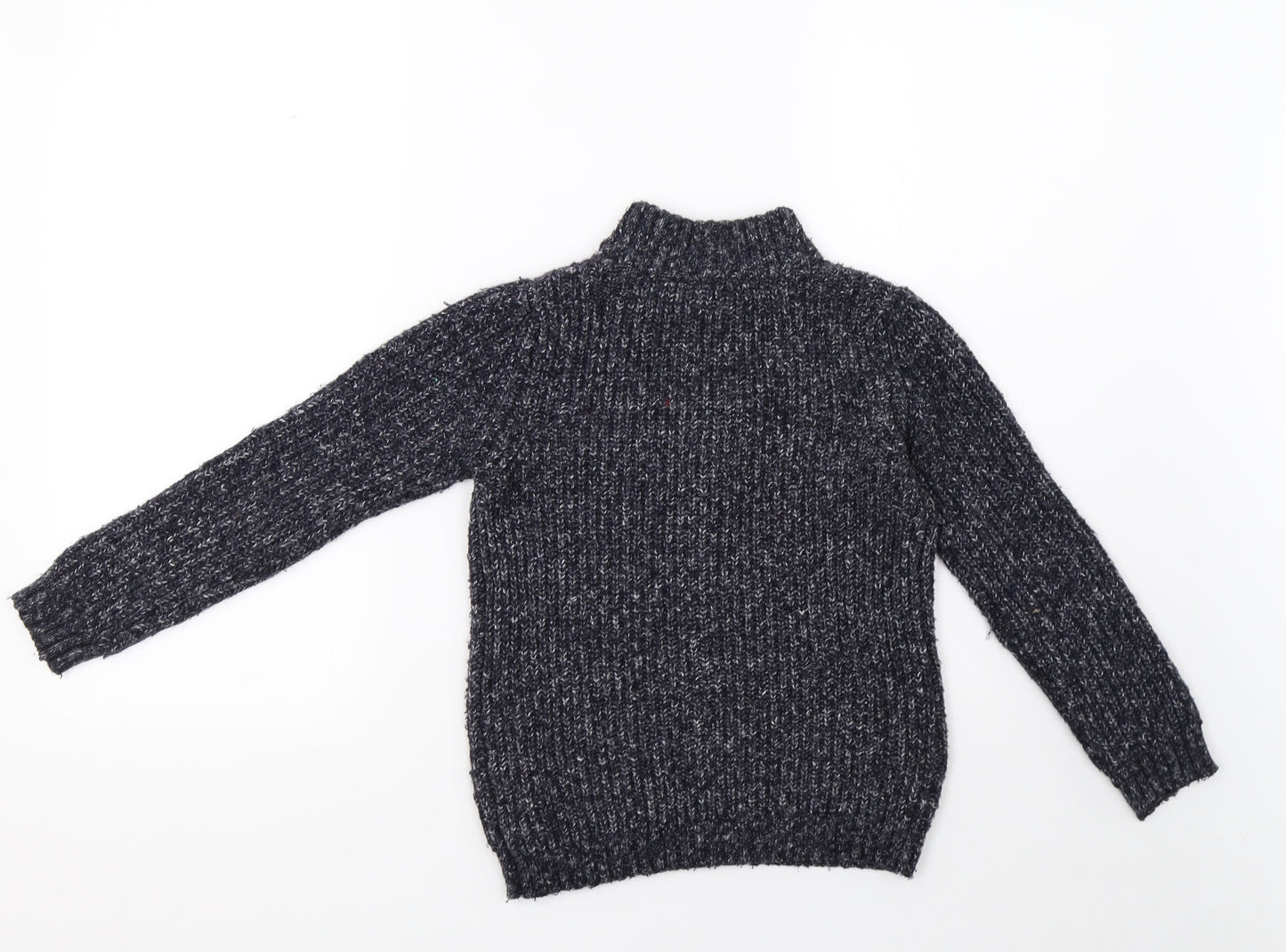 Sainsburys Boys Blue  Knit Pullover Sweatshirt Size 7 Years