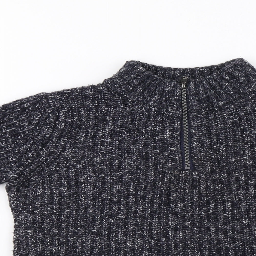 Sainsburys Boys Blue  Knit Pullover Sweatshirt Size 7 Years