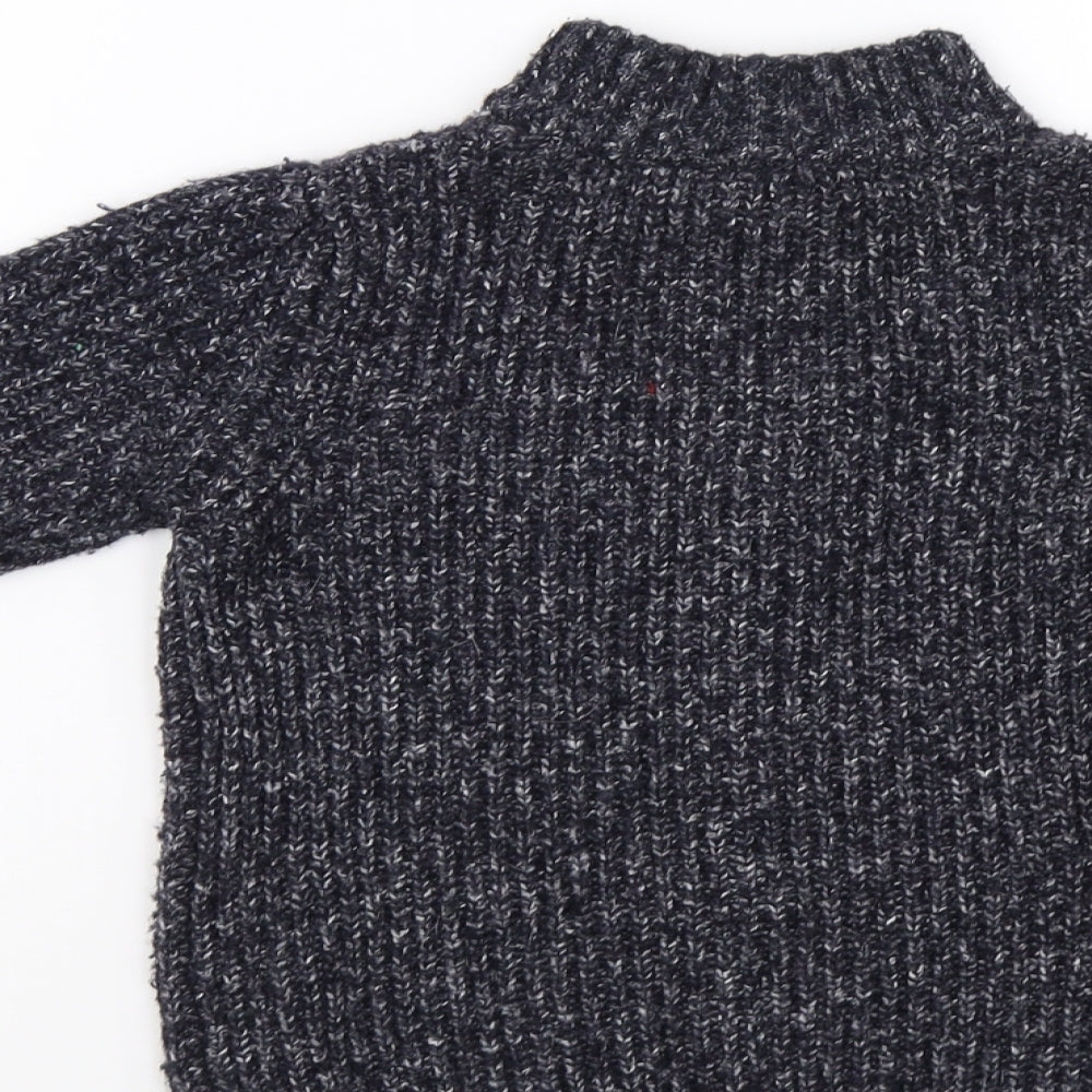Sainsburys Boys Blue  Knit Pullover Sweatshirt Size 7 Years