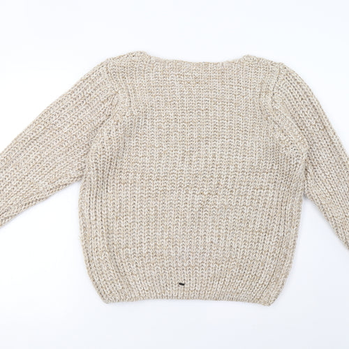 lottie lovers Womens Beige  Knit Pullover Sweatshirt Size 18