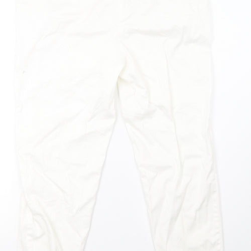George Womens White   Cropped Trousers Size 12 L24 in