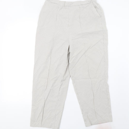 BM Womens Beige Striped  Trousers  Size 14 L27 in