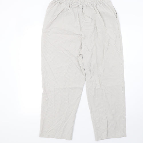 BM Womens Beige Striped  Trousers  Size 14 L27 in