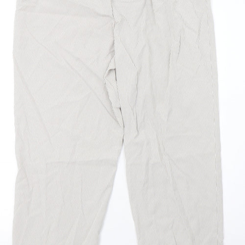 BM Womens Beige Striped  Trousers  Size 14 L27 in