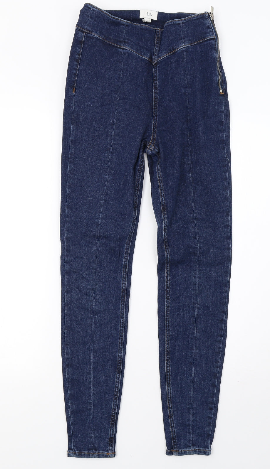 River Island Womens Blue  Denim Skinny Jeans Size 8 L30 in